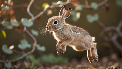 Fototapeta premium Baby hare in nature.