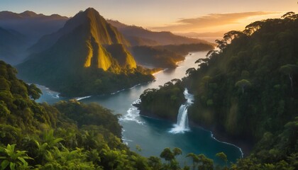 Bay on a tropical island