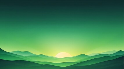 Obraz premium green sunset gradient abstract background design