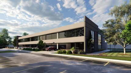 Modern Architecture Building and House with a Positive Atmosphere