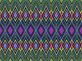 Ethnic Ikat oriental traditional tribal seamless pattern design for background, texture, decoration, rug, wallpaper, clothing, wrap, batik, fabric, embroidery style