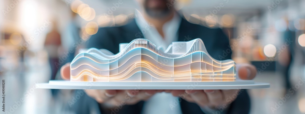 Poster surrounding engineering models with immersive technology, surrounding engineering model, innovative 