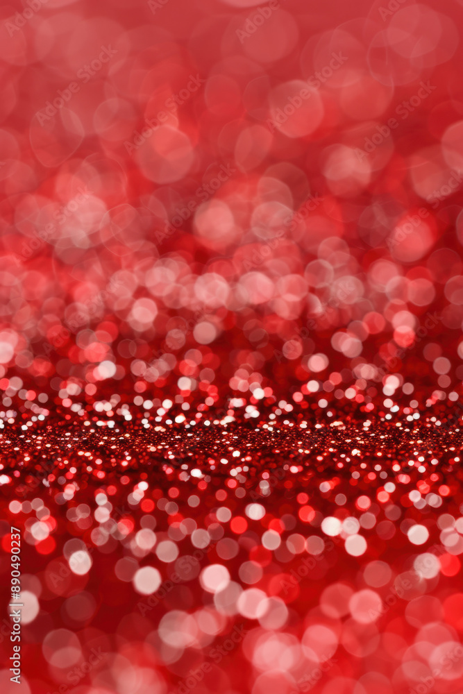 Poster abstract red bokeh background with sparkling lights, creating a festive and elegant atmosphere perfe