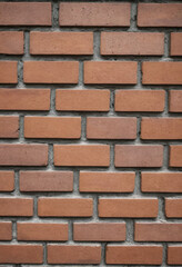Obraz premium A hyper-realistic close-up of weathered brickwork on a historic building. 