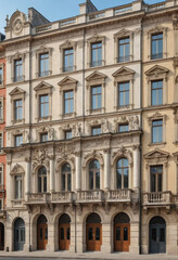 Naklejka premium A photomontage combining architectural elements from different historical periods. 