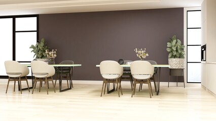 modern wooden office meeting room environment