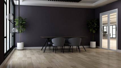 modern wooden office meeting room environment