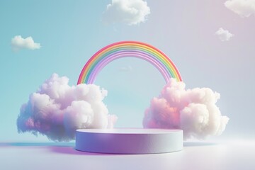 Rainbow over White Platform