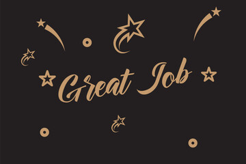 All the best card. Beautiful greeting banner poster calligraphy inscription black text Word gold ribbon. Hand drawn design elements. Handwritten modern brush lettering white background isolated vector