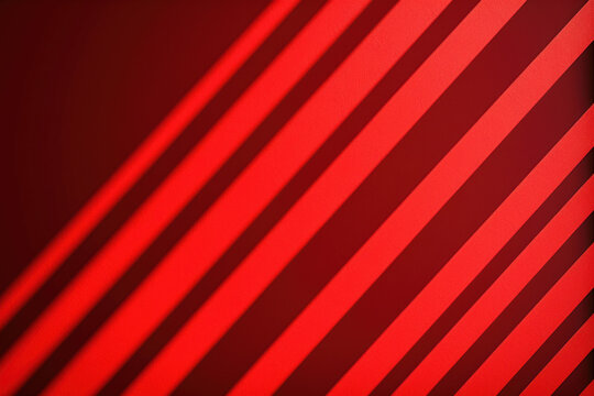 Abstract background featuring bold red diagonal stripes casting dynamic shadows, creating a dramatic and striking visual effect.