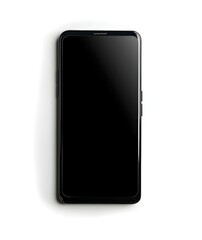  A modern smartphone with a large screen and minimalistic design, isolated on a white background.