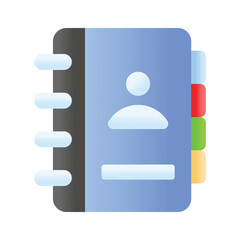 Visually appealing icon of contact book, ready to use and download