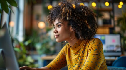 A person intently looking at a digital interface with advanced data visualizations.