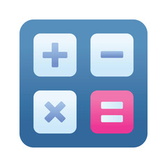 Fototapeta premium A well designed calculator icon, digital computation and arithmetic functions, mathematical calculations