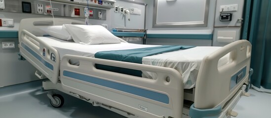Empty Hospital Bed in a Modern Room