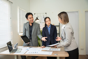 Asia business meeting   consultations of business people in the company's meeting room. 