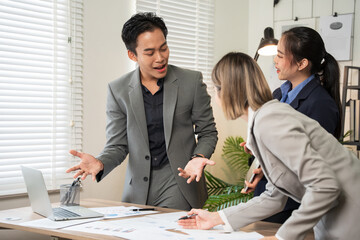 Asia business meeting   consultations of business people in the company's meeting room. 