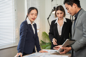 Asia business meeting   consultations of business people in the company's meeting room. 