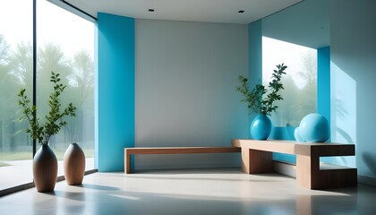 Photo interior modern design room 3d illustration