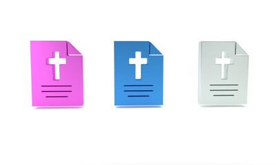 Colorful Greeting card with Happy Easter icon isolated on white background. Celebration poster template for invitation or greeting card. Minimalism concept. 3D render illustration