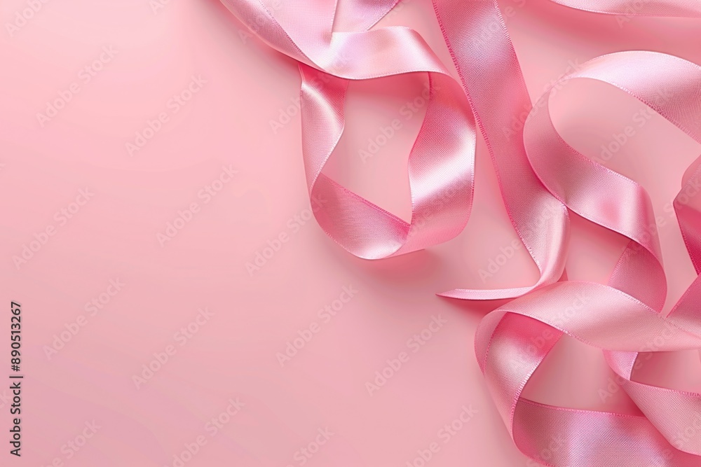 Sticker Pink Ribbon Close Up