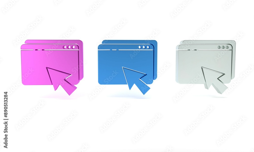 Poster colorful web design and development concepts icon isolated on white background. minimalism concept. 