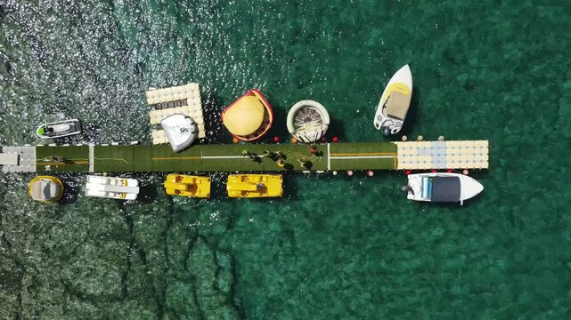 Aerial video above water sports in Protaras Cyprus