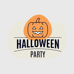 Halloween vintage label, logo