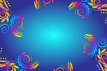 Luxurious batik flower line art pattern of indonesian culture traditional caleidoscope 