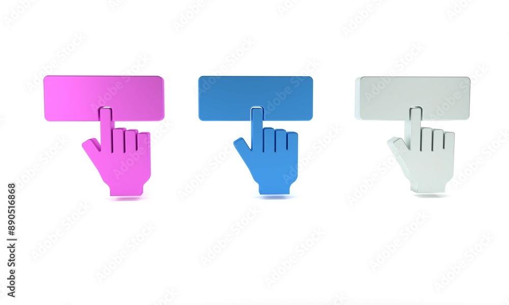 Poster colorful computer keyboard icon isolated on white background. pc component sign. minimalism concept.