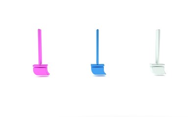 Colorful Mop icon isolated on white background. Cleaning service concept. Minimalism concept. 3D render illustration
