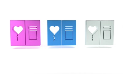 Colorful Greeting card icon isolated on white background. Celebration poster template for invitation or greeting card. Minimalism concept. 3D render illustration