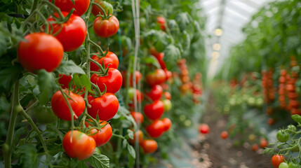 Obraz premium A lush green garden with an efficient lighting control system is in use. In the futuristic style with a sense of technology and nature planting technology concept