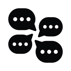 Well designed messages icon, communication, speech bubbles, conversations vector design