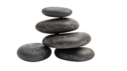 Balance pebble stone isolated on white background