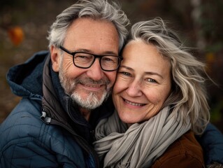 A pair of people posing together for a photo shoot