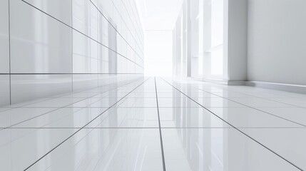 White Tiled Corridor.