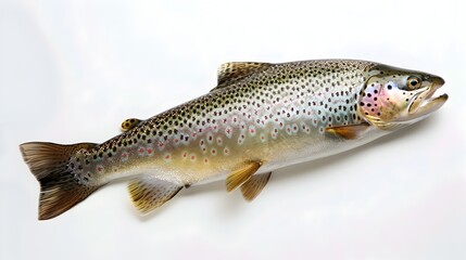 Naklejka premium Captivating Freshwater Trout:A Vibrant Natural Display