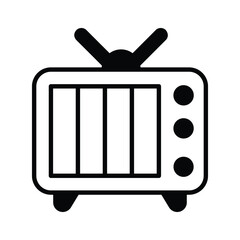 A Tv app icon denoting television or streaming services app, presented by a screen or antenna, indicating access to video content