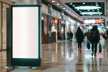 Blank Lightbox Advertisement in a Mall