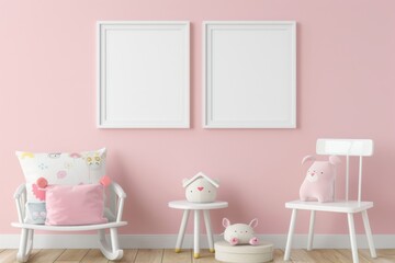 Pink Themed Children's Room with Decor
