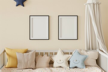 Cozy Nursery with Star-Shaped Cushions