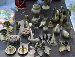 Brass Ornaments at a Yard Sale