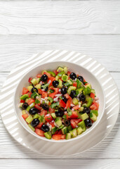 Turkish Shepherd Salad, Coban Salatasi in a bowl