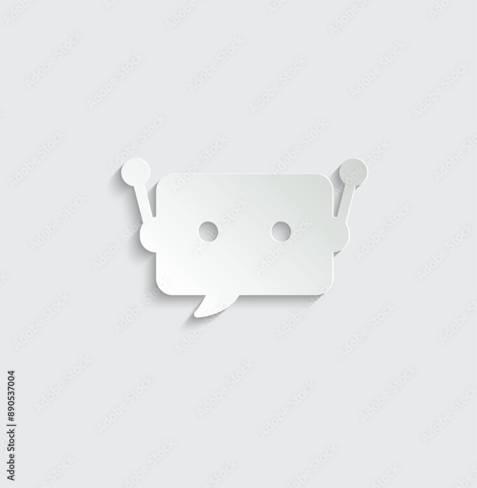 Poster chatbot vector chat bot icon chat robot sign