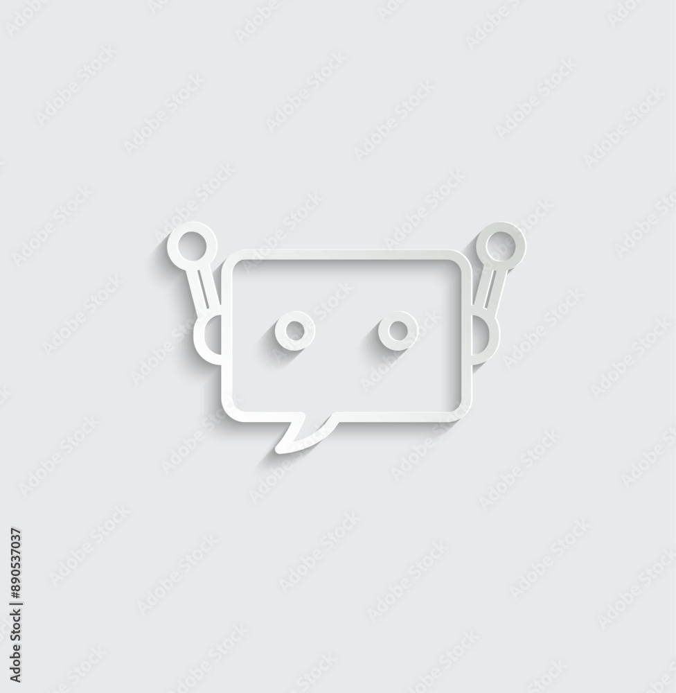 Poster chatbot vector chat bot icon chat robot sign