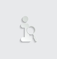 search information icon vector, help info icon