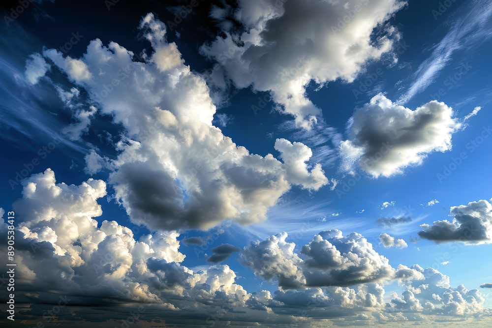 Poster the sky is filled with clouds, creating a moody atmosphere. the clouds are scattered throughout the 