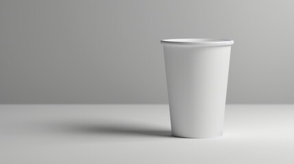 Clean and Minimalistic White Paper Cup for Practical Background Design