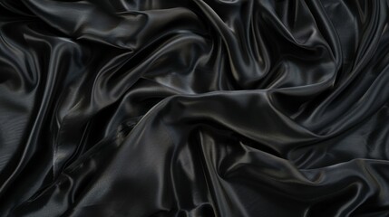 Obraz premium Black Silk Fabric Drape.
